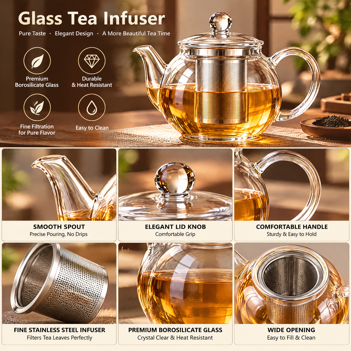 Elberwick™ Glass Tea Infuser — image 3